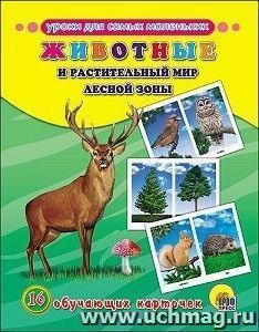 Животные и растительный мир лесной зоны. 16 обучающих карточек