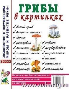 Грибы в картинках. Наглядное пособие для педагогов, логопедов, воспитателей и родителей