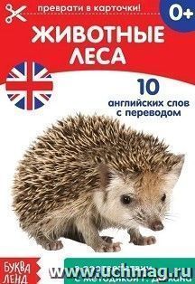 Животные леса. Обучающая книга по методике Г. Домана. 10 английских слов с переводом