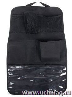 Органайзер на спинку сиденья, 7 карманов, чёрный