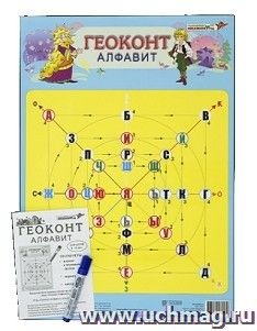 Плакат "Геоконт. Алфавит". Развивающие игры Воскобовича