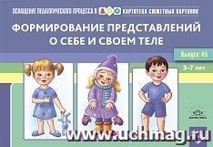 Картотека предметных картинок. Выпуск 45. Формирование представлений о себе и своем теле. 3-7 лет. ФГОС