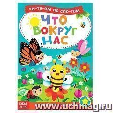 Книга с наклейками "Читаем по слогам. Что вокруг нас"