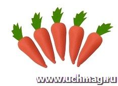 Набор мягконабивных игрушек для счета "Морковь": 5 штук в комплекте