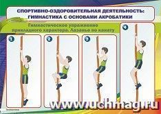 Плакат "Лазанье по канату - гимнастические упражнения": Формат А4