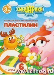 Пластилин "Смешарики", 6 цв.