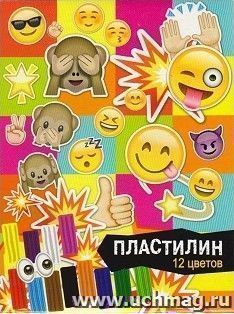 Пластилин "Смайлы", 12 цв.