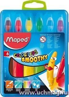 Мелки гелевые "Color'peps smoothy", 6 цв.
