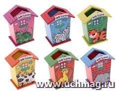 Карандашница "Домик с окошком", микс