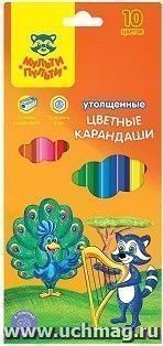 Карандаши цветные с точилкой "Енот в саванне". Мульти-Пульти