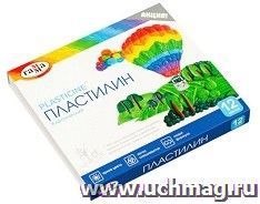 Пластилин, 12 цветов, со стеком