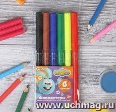 Фломастеры "Смешарики". Крош, 6 цветов