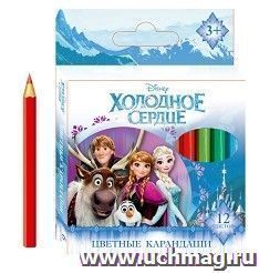 Карандаши цветные "Холодное сердце", 12 цв.