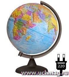 Глобус политический, рельефный, с подсветкой, 250 мм
