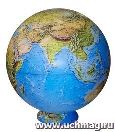 Глобус большой физический, на картографической подставке, 640 мм