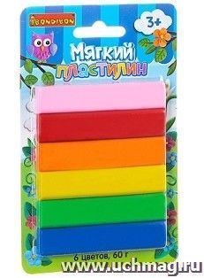 Пластилин мягкий "Bondibon", 6 цветов