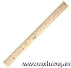 Линейка деревянная, 30 см.