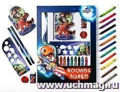 Набор канцелярский "Космос зовёт!", 6 предметов и восковые мелки