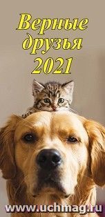 Календарь настенный на спирали "Верные друзья" 2021 (евро)