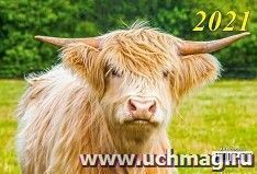 Календарь квартальный на 3-х спиралях с курсором "Символ года" 2021