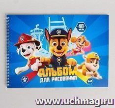 Альбом для рисования на гребне Paw Patrol, 40л