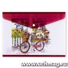 Папка-конверт с кнопкой COFFEESHOP