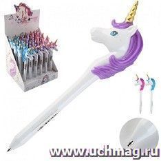 Ручка шариковая "Единорог", микс