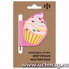 Закладка - ручка магнитная для книг "Пироженка"