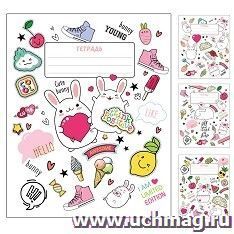 Тетрадь "Hi bunny", 48 л., клетка