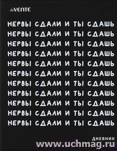 Дневник школьный "Нервы сдали и ты сдашь"