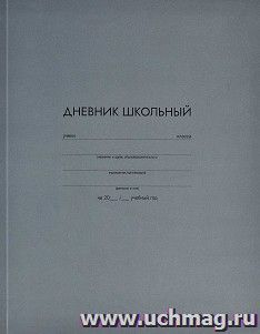 Дневник школьный, серый