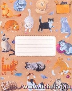 Тетрадь "Коты 2", 48 л., клетка