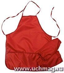Фартук для труда с нарукавниками. Цвет: красный