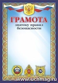 Грамота знатоку правил безопасности