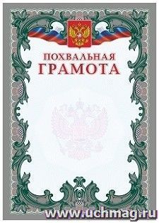 Похвальная грамота (серебро)