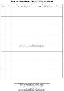 Журнал планирования и учета кружковой работы по направлению "Спортивно-оздоровительная деятельность" — интернет-магазин УчМаг