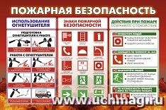 Стенд "Пожарная безопасность": Размер 1,5*1,0 м
