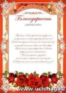 Благодарность директору