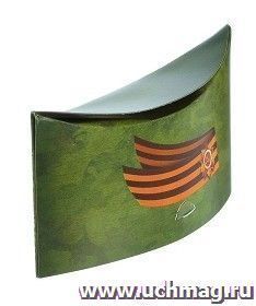 Пилотка картонная "Георгиевская лента", на резинке, 6 шт.