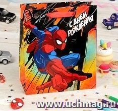Пакет ламинированный вертикальный "Ты лучший!". Человек-Паук