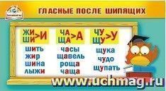 Карточка-шпаргалка "Гласные после шипящих. Правописание согласных"