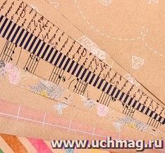 Бумага крафтовая "Роскошный букет", микс