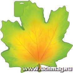 Плакат "Лист кленовый", зеленый
