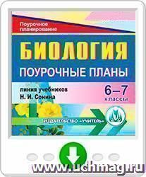 Биология. 6-7 классы: поурочные планы по линии учебников Н. И. Сонина. Программа для установки через Интернет
