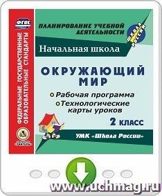 Окружающий мир. 2 класс. Рабочая программа и технологические карты уроков по УМК "Школа России". Программа для установки через Интернет