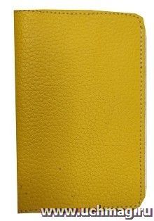 Картхолдер кожаный, желтый