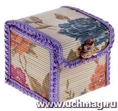 Шкатулка-соломка с кантом "Летние мечты", квадратная