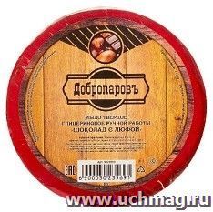 Мыло с мочалкой из люфы "Добропаровъ", шоколад