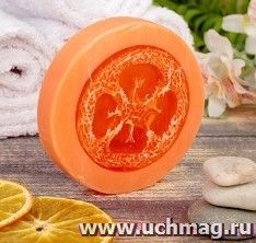 Мыло с мочалкой из люфы "Добропаровъ", грейпфрут