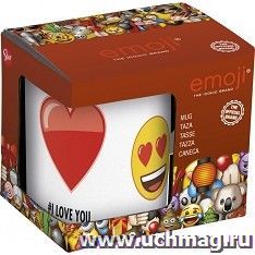 Кружка керамическая "Эмодзи. I love you" в подарочной упаковке